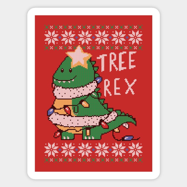 Tree-Rex Ugly Sweater Magnet by TaylorRoss1